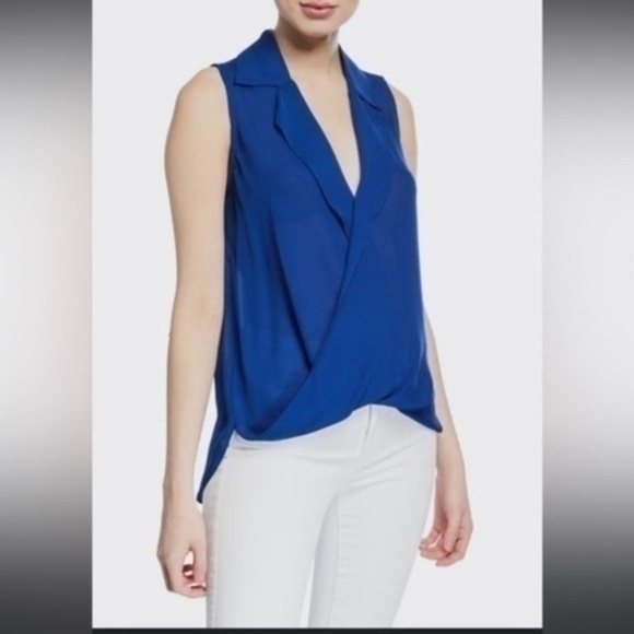 L’agence Freja Silk Blouse XS blue - Picture 1 of 9